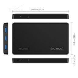 ORICO 2588H3多功能硬盘盒 集存储扩展与HUB于一身的高效办公伴侣